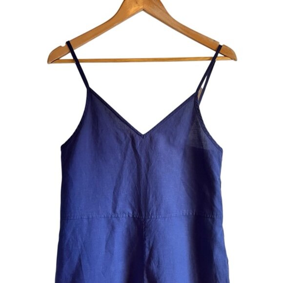 Uniqlo linen blend sleeveless wide leg cropped romper Sz XS excellent condition - Picture 6 of 15